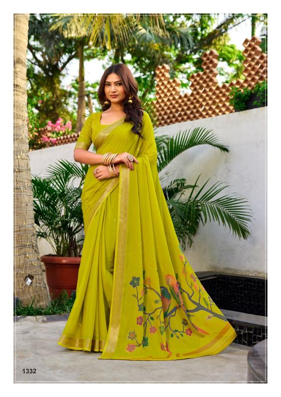 Sr senara parrot foil set saree wholesale